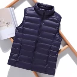 Autumn and Winter Down Vest Women's Short Ultra-light Duck Down Jacket Windproof Vest Warm Women's Sleeveless Jacket