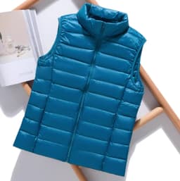 Autumn and Winter Down Vest Women's Short Ultra-light Duck Down Jacket Windproof Vest Warm Women's Sleeveless Jacket