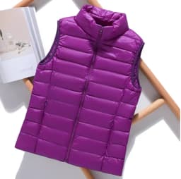 Autumn and Winter Down Vest Women's Short Ultra-light Duck Down Jacket Windproof Vest Warm Women's Sleeveless Jacket