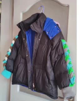 Womens Clothing Winter Female Short Down Jacket Hooded Patchwork Korean Fashion Duck Down Coat Short Jacket Parka Feather Woman