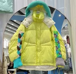Womens Clothing Winter Female Short Down Jacket Hooded Patchwork Korean Fashion Duck Down Coat Short Jacket Parka Feather Woman