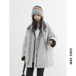 CHIC VEN New Women 90 White Duck Down Coats Long Stand Collar Down Jacket Female Windproof Warm Outerwear Autumn Winter 2025