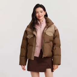 Semir Down Jacket Women Waterproof Patchwork Oversize Stand Collar 2026 Winter New Trendy Coat