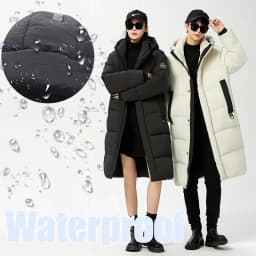 Winter Long Down Jacket Women Windbreaker Jacket Fashion Couple Down Coat Warm Hooded Thick Winter Windproof Waterproof Men Coat