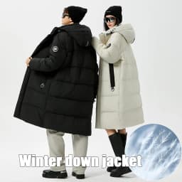 Winter Long Down Jacket Women Windbreaker Jacket Fashion Couple Down Coat Warm Hooded Thick Winter Windproof Waterproof Men Coat