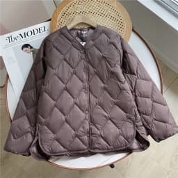 Janveny 2025 New Autumn Winter Ultra Light Collarless Soft Puffer Jacket Women Casual Loose Single Breasted 90% Duck Down Coat