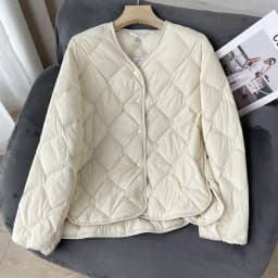 Janveny 2025 New Autumn Winter Ultra Light Collarless Soft Puffer Jacket Women Casual Loose Single Breasted 90% Duck Down Coat