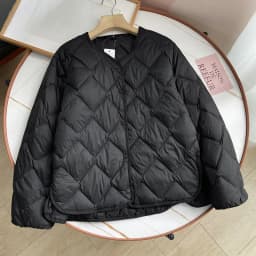 Janveny 2025 New Autumn Winter Ultra Light Collarless Soft Puffer Jacket Women Casual Loose Single Breasted 90% Duck Down Coat