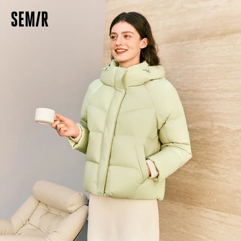 Semir Down Jacket Women Winter 90% Down Loose Raglan Sleeve 2026 New Women's Clothing Coats for Woman