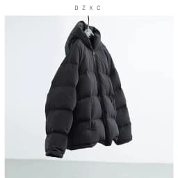 So Hot That You'Ll Sweat~ Duck down Oversized down Jacket, Unisex, 2026 Winter New Style, Loose Black Hooded Coat