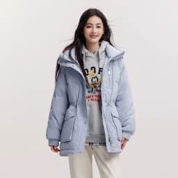 Semir Mid-Length Down Jacket Women Hooded Loose Fit Waist 2026 New Winter korean popular women's clothes