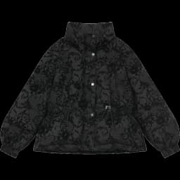 ELFSACK 2025 Puffy Down Coat Women Jacquard Embroidery Waist Gathered Gothic Royal Vintage Y2K Winter Long Puffer Jacket