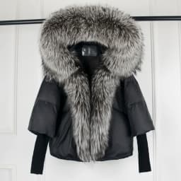 Lagabogy 2025 Winter Women Warm White Duck Down Jacket Loose Hood Puffer Coat Natural Real Fox Fur Collar Thick Luxury Outerwear