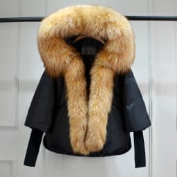 Lagabogy 2025 Winter Women Warm White Duck Down Jacket Loose Hood Puffer Coat Natural Real Fox Fur Collar Thick Luxury Outerwear