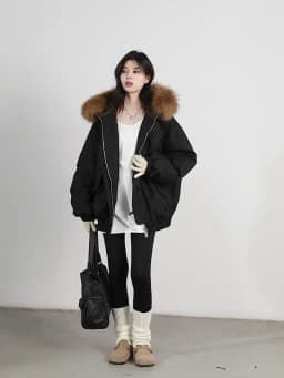CHIC VEN Korean Women Down Coats Loose Casual Hooded Female Down Jacket Horn Button 90 White Duck Down Jacket Winter 2025