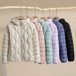 New Plus Size Lightweight Women Down Jacket Hooded White Duck Down Warm Thin Coat Korean Style Puffer Jacket Woman JK-092