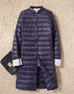 2022 Women Single-breasted Midi Long Coat Autumn Winter Ultra Light Down Coat Parka Female White Duck Down Jacket Outwears SE593