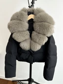 Lagabogy 2025 Big Real Fox Fur Collar New Winter Women Puffer Jacket 90% White Duck Down Coat Female Single Breasted Warm Parkas