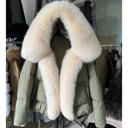 2026 MAOMAOKONG White Duck Down Jacket Winter Women Warm Loose Coat Natural Real Fox Fur Collar Thick Luxury Outerwear Parkas