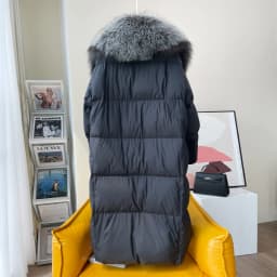 2025 New Winter Women Warm Coat 90% Goose Down Jacket Long Real Fox Fur Collar Thick Luxury Outerwear Female Coat Streetwear