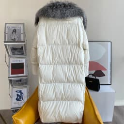2025 New Winter Women Warm Coat 90% Goose Down Jacket Long Real Fox Fur Collar Thick Luxury Outerwear Female Coat Streetwear