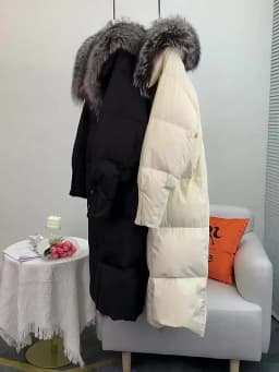 2025 New Winter Women Warm Coat 90% Goose Down Jacket Long Real Fox Fur Collar Thick Luxury Outerwear Female Coat Streetwear