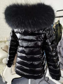 Maomaokong Winter Jacket Women Real Fur Coat Parkas Duck Down Lining Coat Real Raccoon Fur Collar Warm Black Streetwear