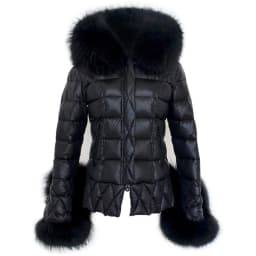 Maomaokong Winter Jacket Women Real Fur Coat Parkas Duck Down Lining Coat Real Raccoon Fur Collar Warm Black Streetwear