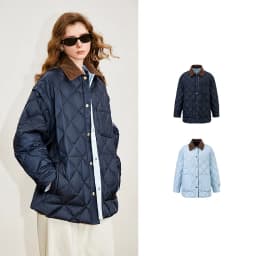 TOYOUTH Women 90% White Duck Down Jacket 2025 Winter New Double Side Antibacterial Turn Down Collar Parka Female Outwear Coat