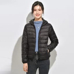 Ultra-Thin down Jacket Women's Short Lightweight Autumn Winter Coat Commute Style Hooded Zipper Closure Pure Color Long Sleeve