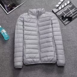 Ultra-Thin down Jacket Women's Short Lightweight Autumn Winter Coat Commute Style Hooded Zipper Closure Pure Color Long Sleeve