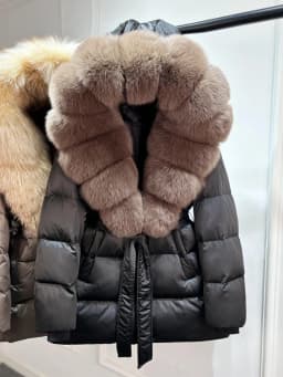 Janveny Luxury Large Natural Silver Fox Fur Hooded 2026 Winter 90% Goose Down Jacket Women Thick Warm Female Parkas Waterproof