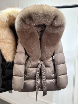 Janveny Luxury Large Natural Silver Fox Fur Hooded 2026 Winter 90% Goose Down Jacket Women Thick Warm Female Parkas Waterproof