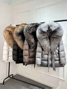 Janveny Luxury Large Natural Silver Fox Fur Hooded 2026 Winter 90% Goose Down Jacket Women Thick Warm Female Parkas Waterproof