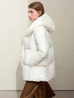 AMII Minimalist Hooded Women Duck Down Jacket Winter New 2024 Loose Warm Bread Clothing Trendy Blends Streetwear Female 12424111