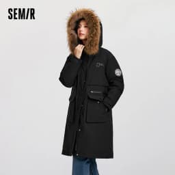 Semir Down Jacket Women Goose Down 2026 Winter New Waterproof Oil-proof Stain-proof Outerwear Warm Loose Daily Women'S Clothing
