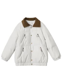 CHIC VEN Fashion Women Down Coats Long Sleeve Solid Retro Loose Casual Contrasting 90 White Down Jacket Autumn Winter 2025
