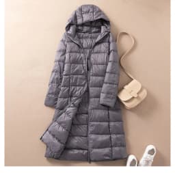 2022 Autumn Winter Women Down Coat Warm Lightweight White Duck Down Jacket Parkas Ladies Loose Long Hooded Windproof Outwears