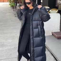 Winter Warm Hooded Loose High-Quality Thick Women Down Jacket 2025 New Temperament Solid Color Goose Down Women Down Jacket H491