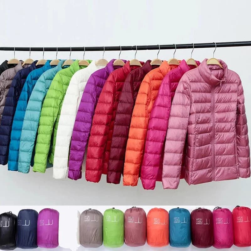 Down Parka Plue Size Women Ultra-light Thin Down Jacket All season Slim Short Hooded Warm White Duck Down Coat Women's Outerwear