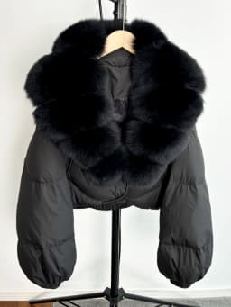 Janveny Real Fur Coat Women Luxury 2026 Winter 90% White Duck Down Jacket Super Big Natural Fox Fur Collar Female Puffer Parkas