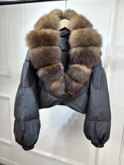 Janveny Real Fur Coat Women Luxury 2026 Winter 90% White Duck Down Jacket Super Big Natural Fox Fur Collar Female Puffer Parkas