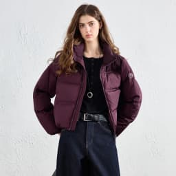 TOYOUTH Women Down Jacket 2026 Winter New Luxury Patchwork Cropped Ankora Red Puffer Coat