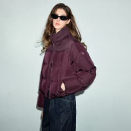TOYOUTH Women Down Jacket 2026 Winter New Luxury Patchwork Cropped Ankora Red Puffer Coat
