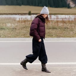 TOYOUTH Women Down Jacket 2026 Winter New Luxury Patchwork Cropped Ankora Red Puffer Coat