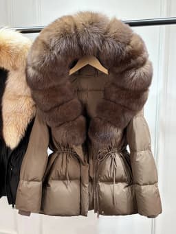 Janveny 2026 Winter Clothing Puffer Jacket Women Large Natural Fox Fur Hooded Thick Warm 90% White Duck Down Coat Female Parkas