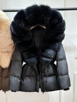 Janveny 2026 Winter Clothing Puffer Jacket Women Large Natural Fox Fur Hooded Thick Warm 90% White Duck Down Coat Female Parkas