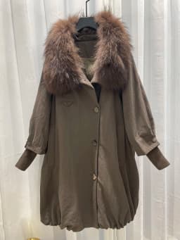 Lagabogy New Luxury Real Raccoon Fur Puffer Jacket Outerwear Women Long Thick Warm White Duck Down Jacket Female Loose Parkas