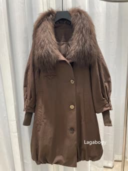 Lagabogy New Luxury Real Raccoon Fur Puffer Jacket Outerwear Women Long Thick Warm White Duck Down Jacket Female Loose Parkas