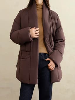 Schinteon Women White Duck Down Jacket Casual Loose Belt V-neck Collar Fashion Autumn Winter Outwear Korean Style Coat 2025 New